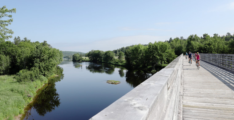 The bridge across the Nashwaak River